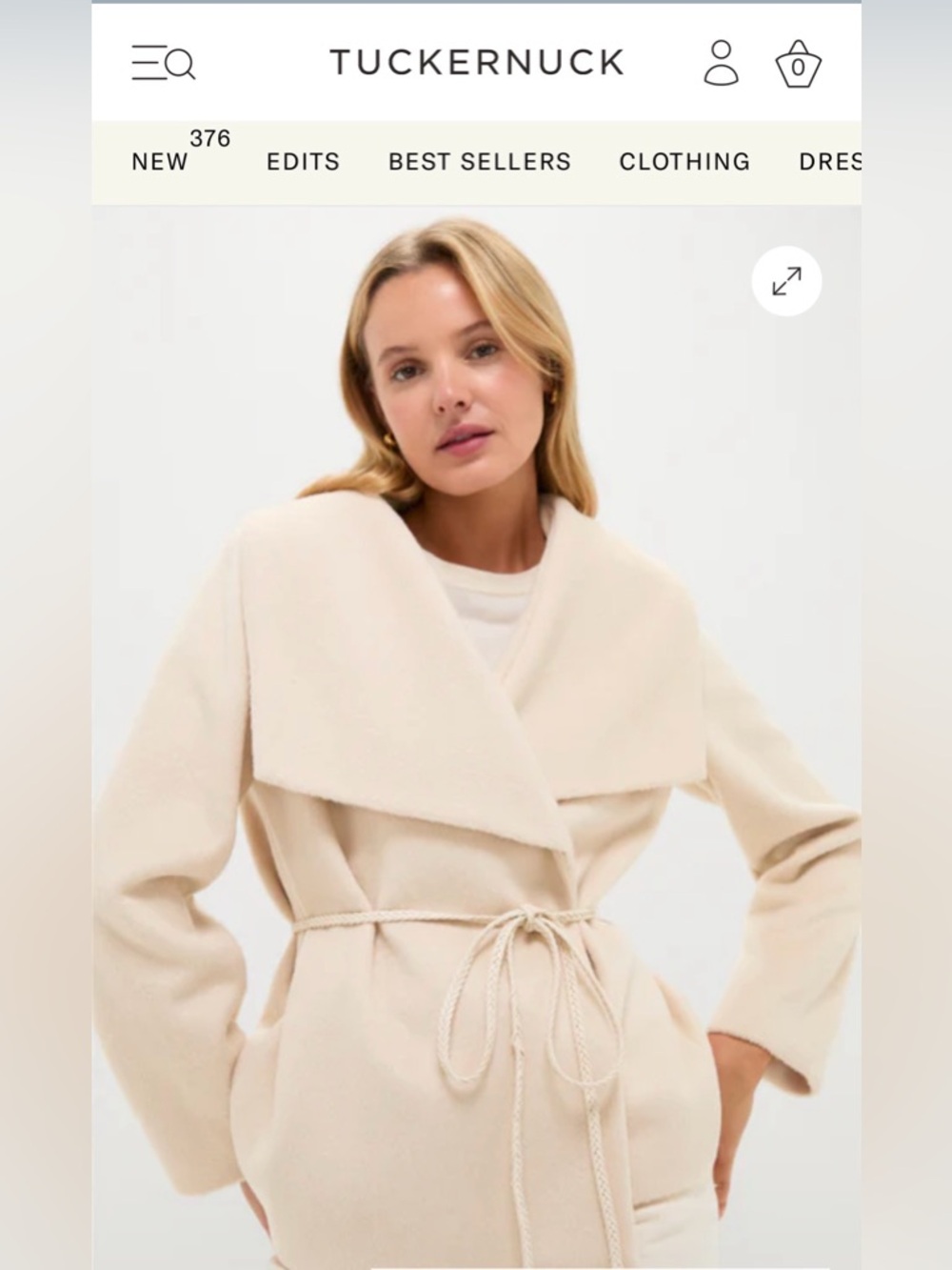 Tuckernuck Hyacinth House Cream Providence Wrap Jacket Coat